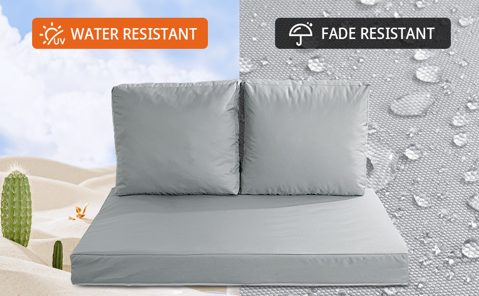 HOMBYS Outdoor Loveseat Cushions 46x26 in, Waterproof