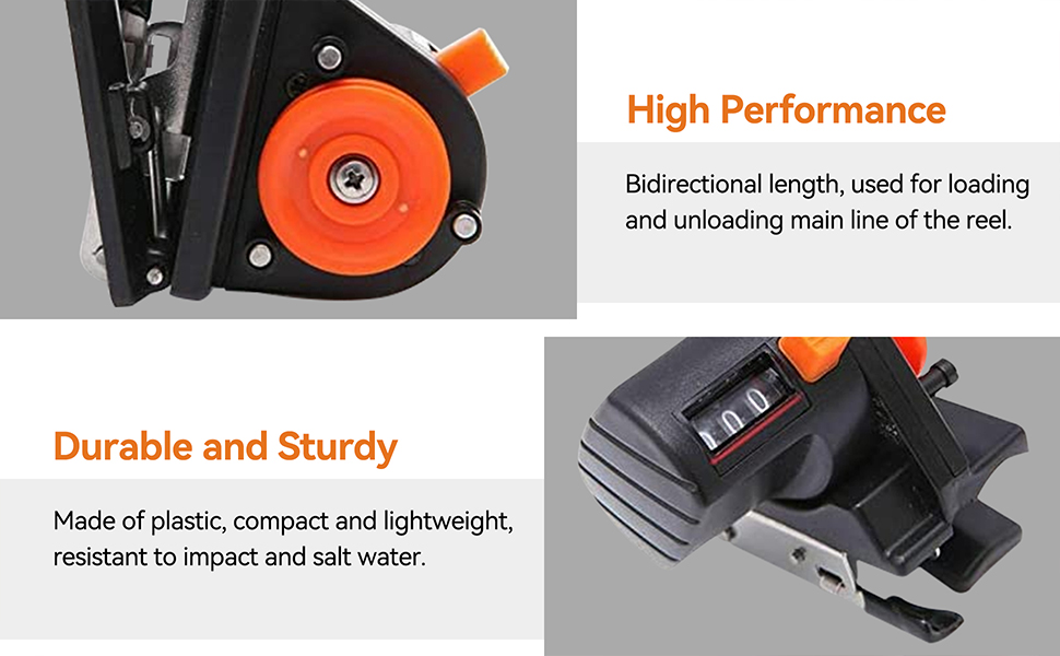 0999 Meters Fishing Line Counter, Digital Length Display Fish Finder Depth Gauge Tackle Tool