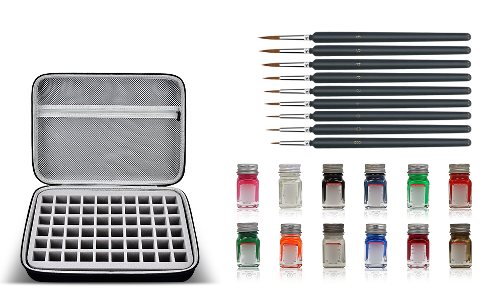 Model Paint Storage Case Compatible with Testors Paint Set