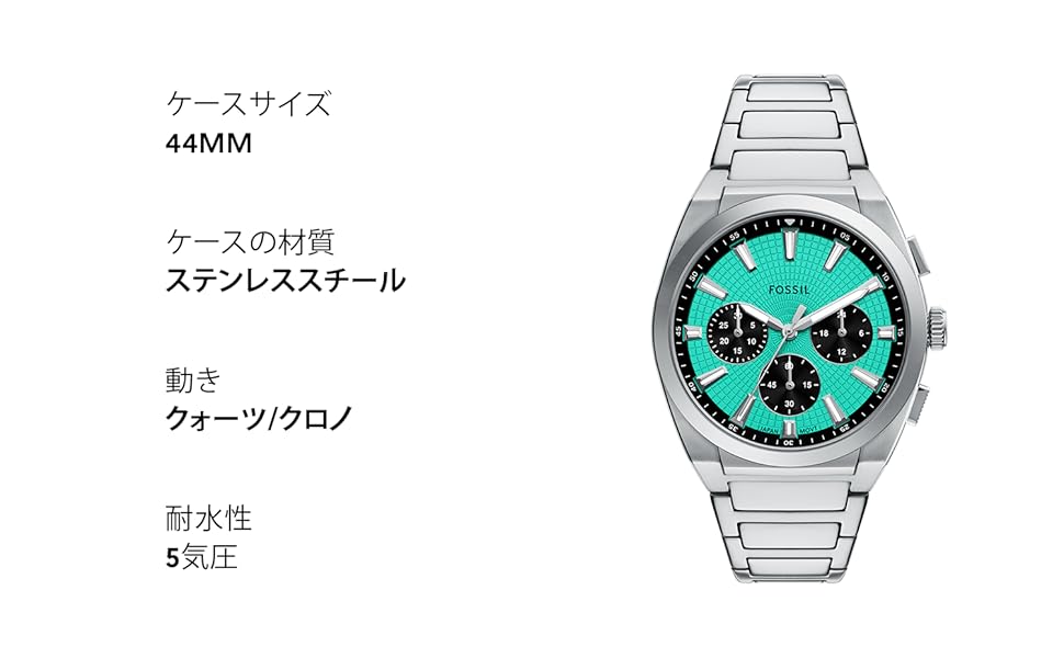 FOSSIL シルバー メンズ 時計 Amazon.co.jp: [フォッシル] 腕時計 Everett FS6117 メンズ