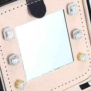 travel jewelry case with mirror