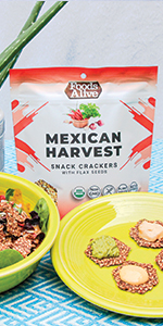 Rosemary Hemp Flax Crackers Organic Vegan Crackers, Low Carb Snacks, Keto Friendly, Gluten Free