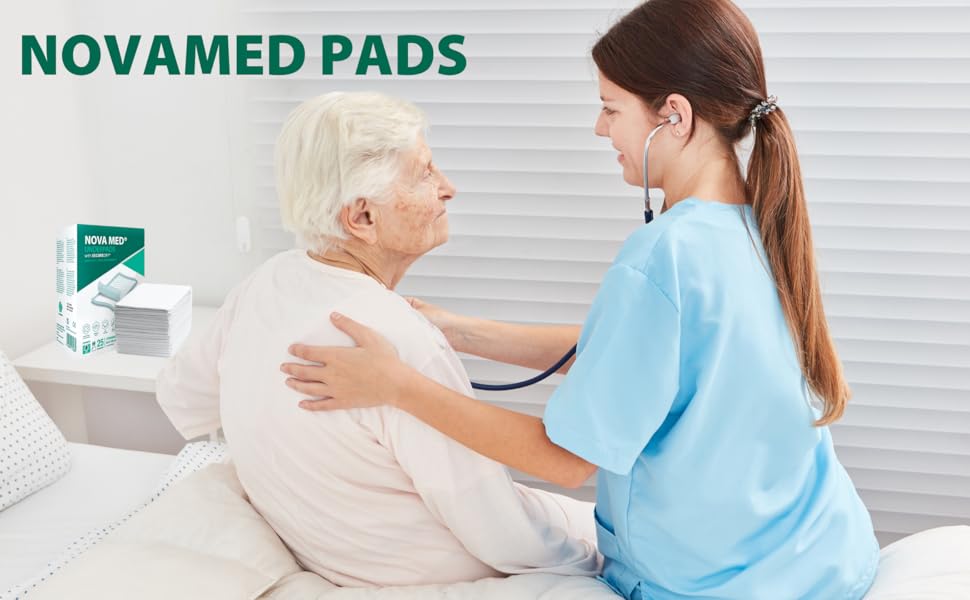 Novamed Incontinence Bed Pads with Self Adhesive Tape 60 x 90cm