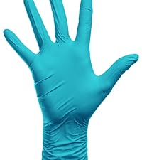 sky blue disposable gloves