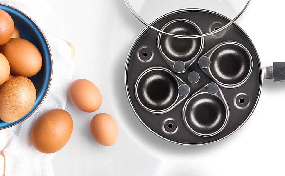 HENCKELS Non-Stick Cup 4 Eggs Poacher