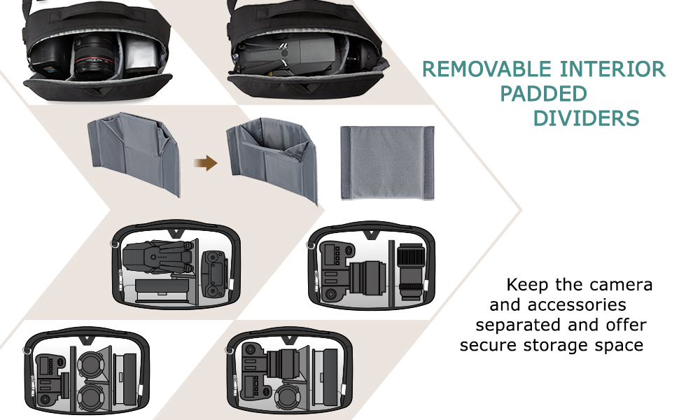 bagsmart Camera Bag, SLR DSLR Camera Sling Bag Purse Crossbody Bag with Padded Shoulder Strap