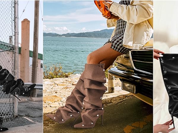 SLY ブーツ TANK SOLE KNEE HIGH BOOTS スライ SLY TANK SOLE KNEE HIGH ブーツ （BLK） - ファッション