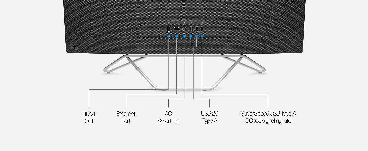 HP 27" FHD Business AllinOne Desktop Computer, OctaCore AMD Ryzen 7 5700U (Beat