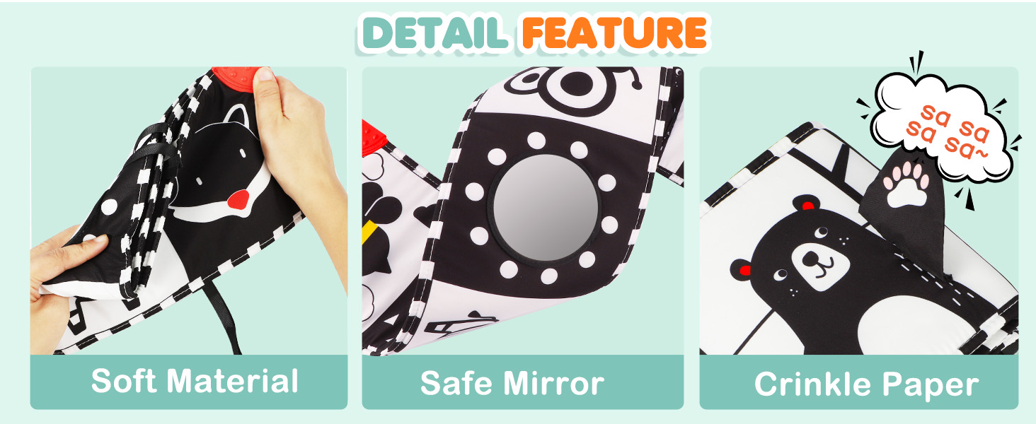 BBWOO High Contrast Baby Toys for Newborn Brain Development