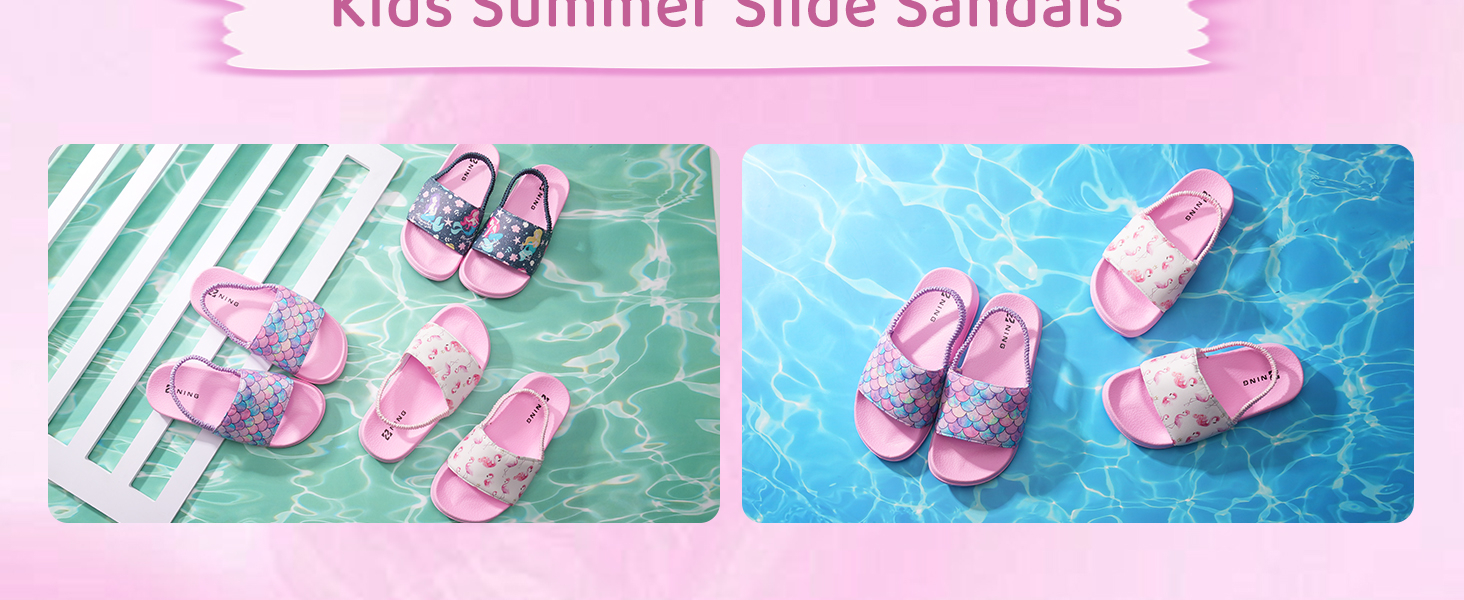 Watelves toddler slide sandals toddler sandals girls sandals boys slide sandals kids slide summer
