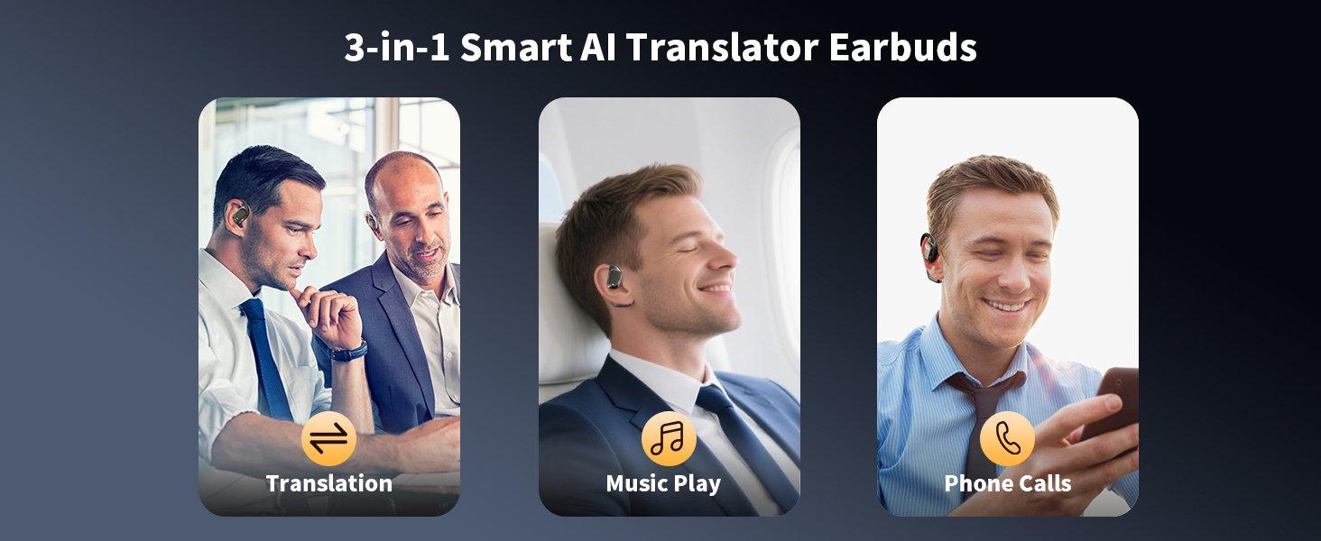 3-in-1 Smart AlTranslator Earbuds