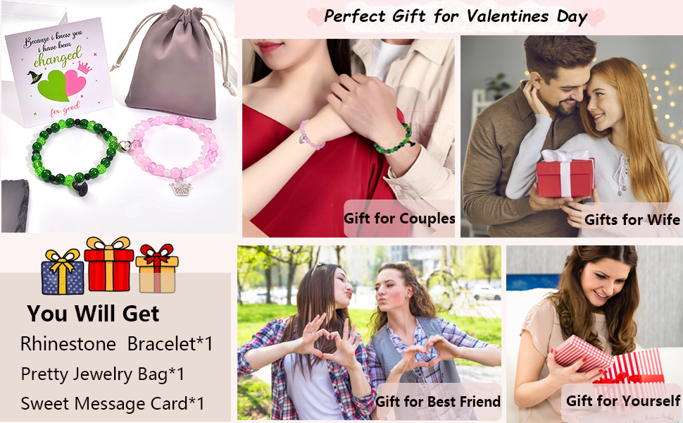 Elphaba Galinda Friendship Matching Bracelets bff Bracelet Gifts for fans party