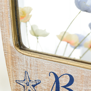 Rustic Wood Framed Wall Mirror for Beach... 17 DISTRESSED WOOD FINISH