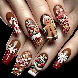 christmas press on nails