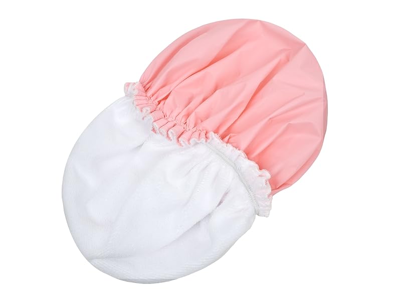 Terry Lined Shower Caps - Pink