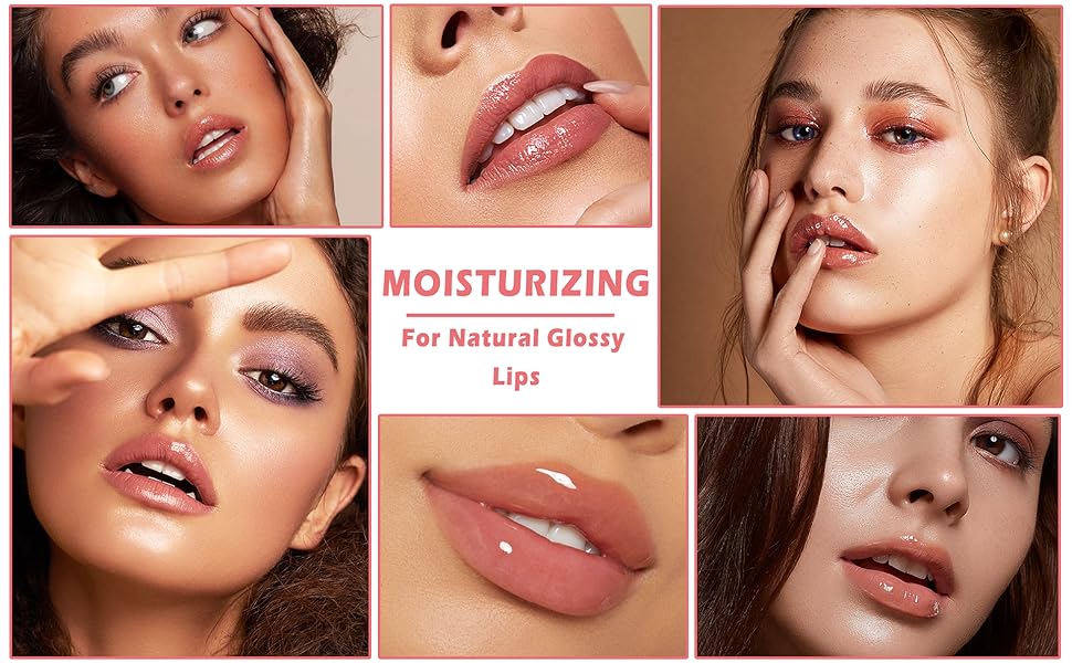 lip gloss oil lip glow oil lip gloss set lipgloss set pack strawberry pink moisturizing plumping