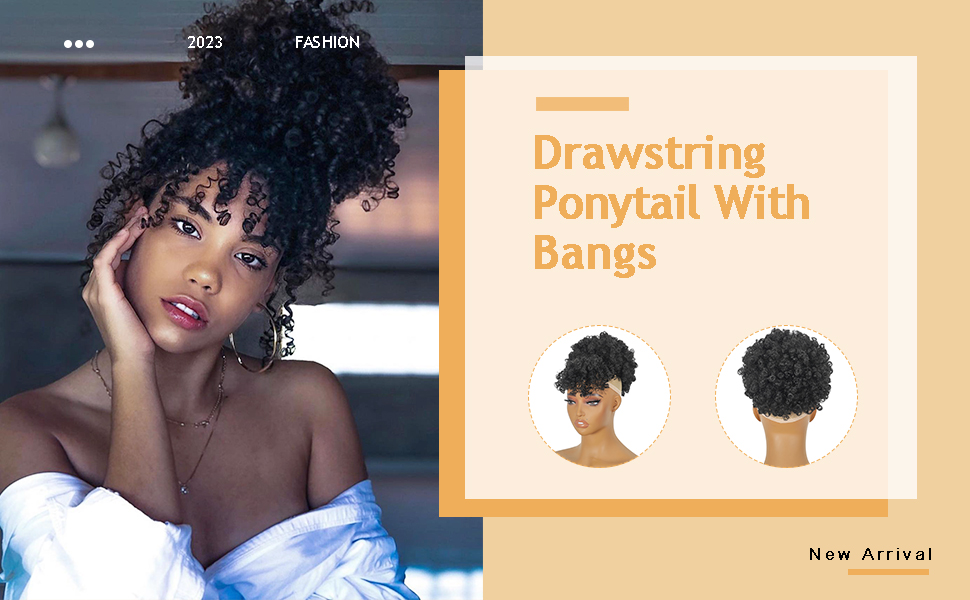 afro puff drawstring ponytail