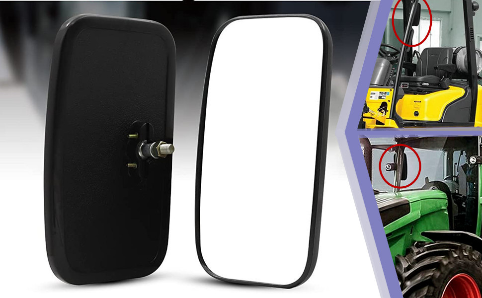 Ourbest Universal Rear or Side View Mirror (4 5/8"x8") for Forklifts