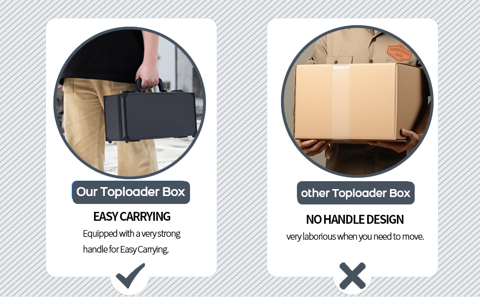 DRZERUI Toploader Storage Box, Holds 450+ Top Loaders