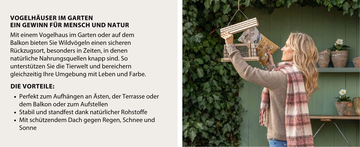Nistkasten, Vogelhaus, Wildvögel Nistkasten, Vogelhaus für Garten, Nistkasten für Singvögel
