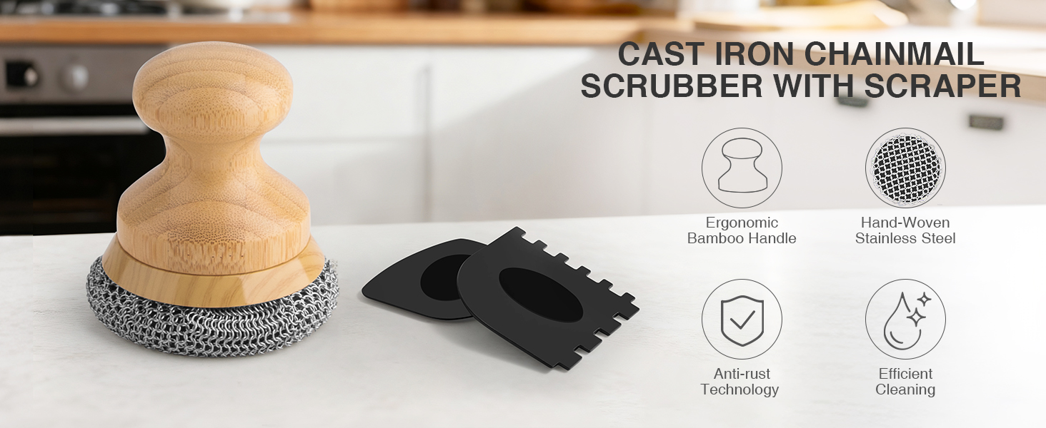 cast iron scrubber