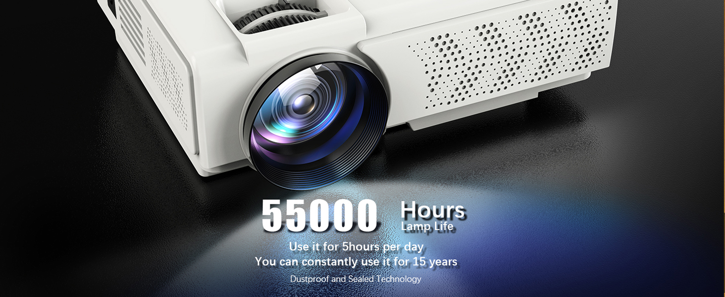 1080P Native Full HD Projector, 4.1" LCD,2023 New Projector, 15000 Lumens Multimedia