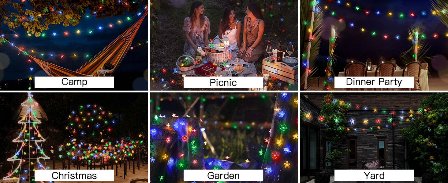 suddus Solar String Lights Outdoor Waterproof 50 led Fairy Lights Solar