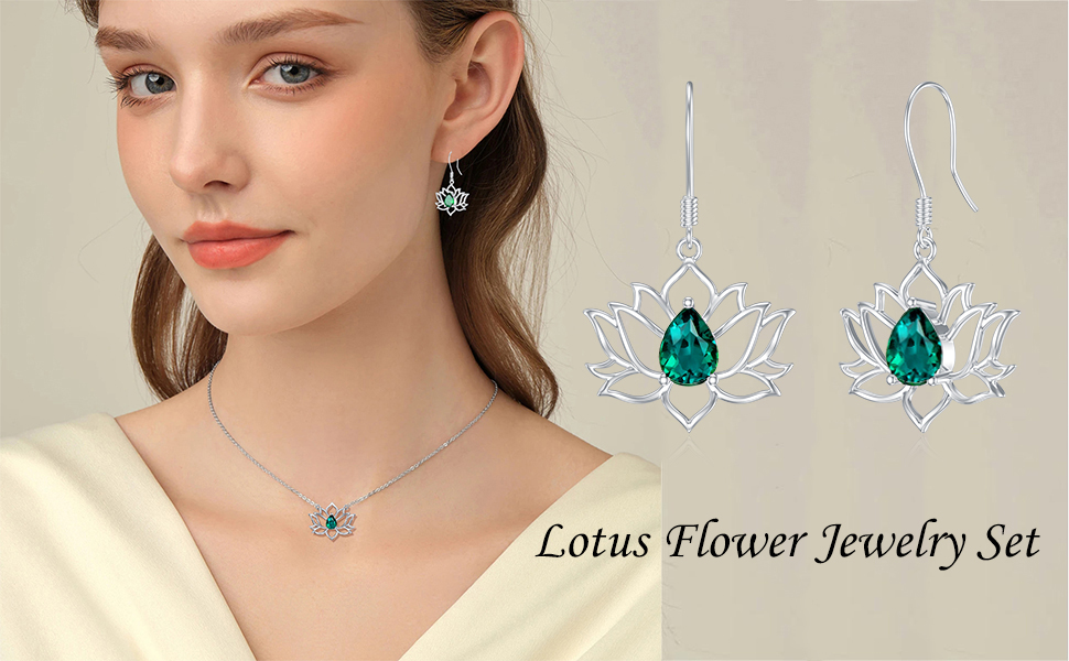 emerald earrings emerald earrings for women lotus earrings lotus earrings for women