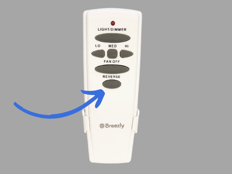 Breezly Ceiling Fan Remote Control with Reverse Button