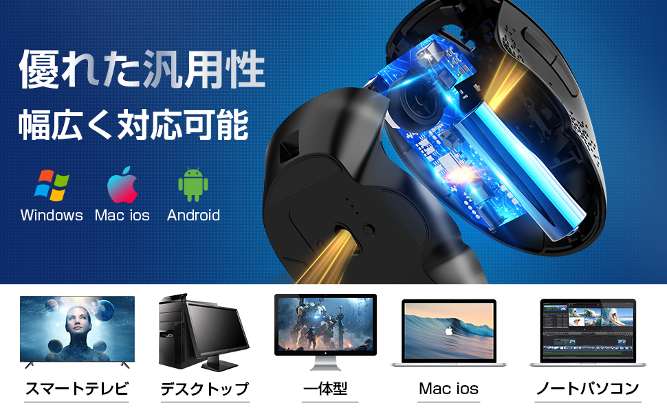 Amazon | 【Bluetooth5.2新登場】 ワイヤレスマウス 静音 無線