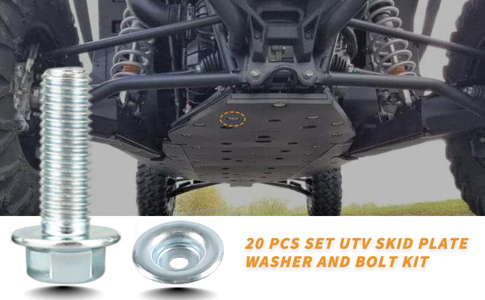 GSTP 20 Piece Set UTV Skid Plate Washer and Bolt Kit
