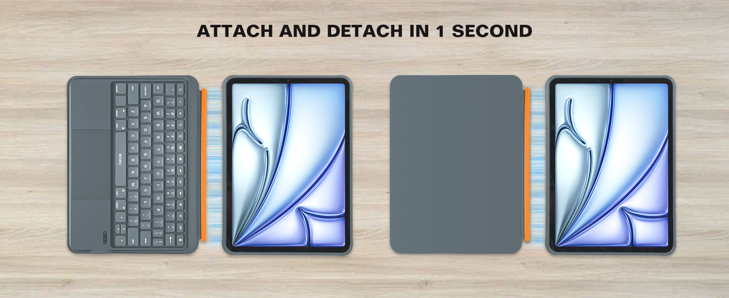 Detachable keyboard case