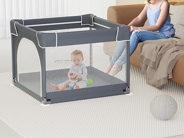 Amazon.com : Jixrolyn Small Baby Playpen with Mat, Sturdy