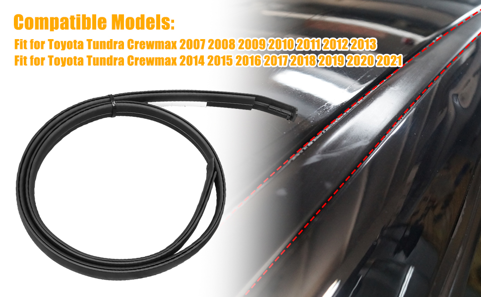 1 Pair Roof Molding Drip Weatherstrip Fit for Toyota Tundra