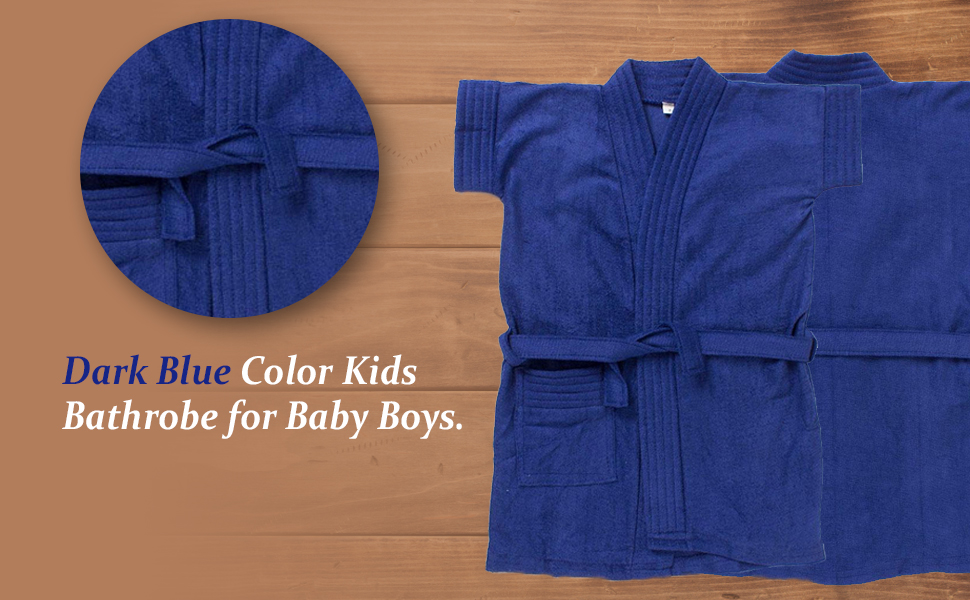 Buy Sanddune Kids Boy Bathrobe Terry Cotton Shower Gown Half Sleeve