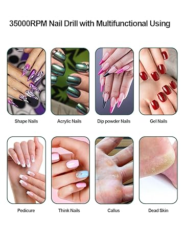 Electric nail file, 35000rpm nail drill machine with multifunctional using