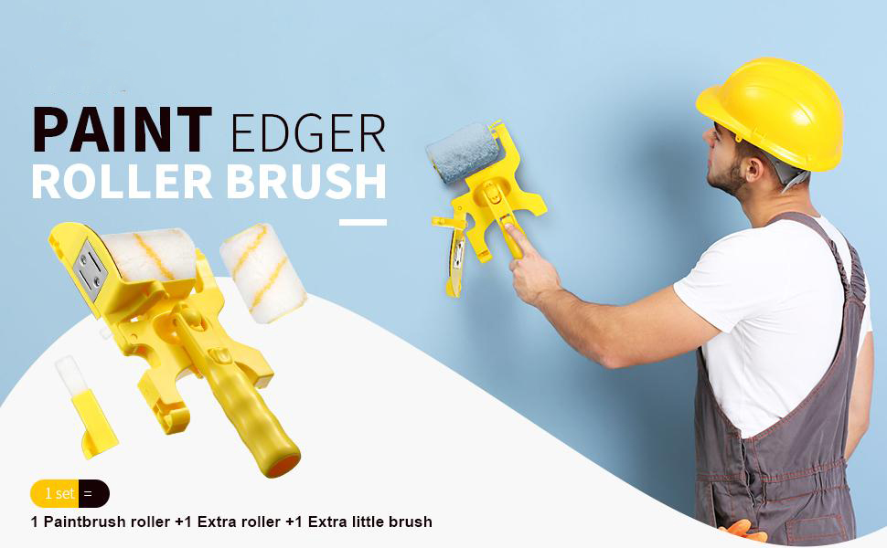 Paint Edger Roller Brush, TOPIND Clean Cut Paint Edger Portable Paint Edger Tool DIY