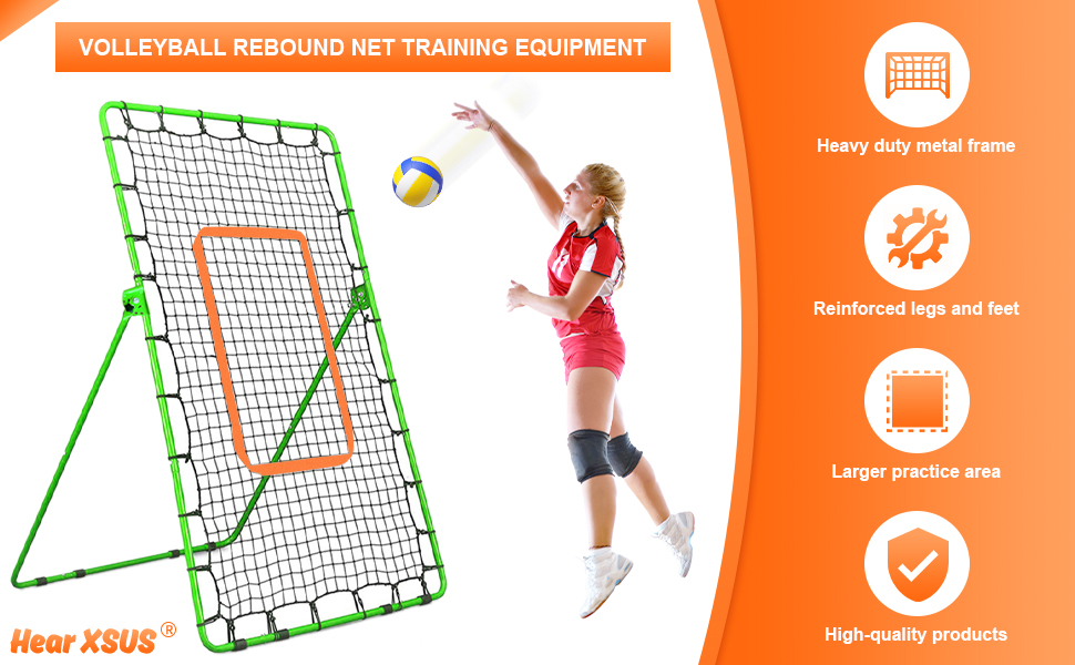 Volleyball Rebounder Net 3.6x6ft, Volleyball Training