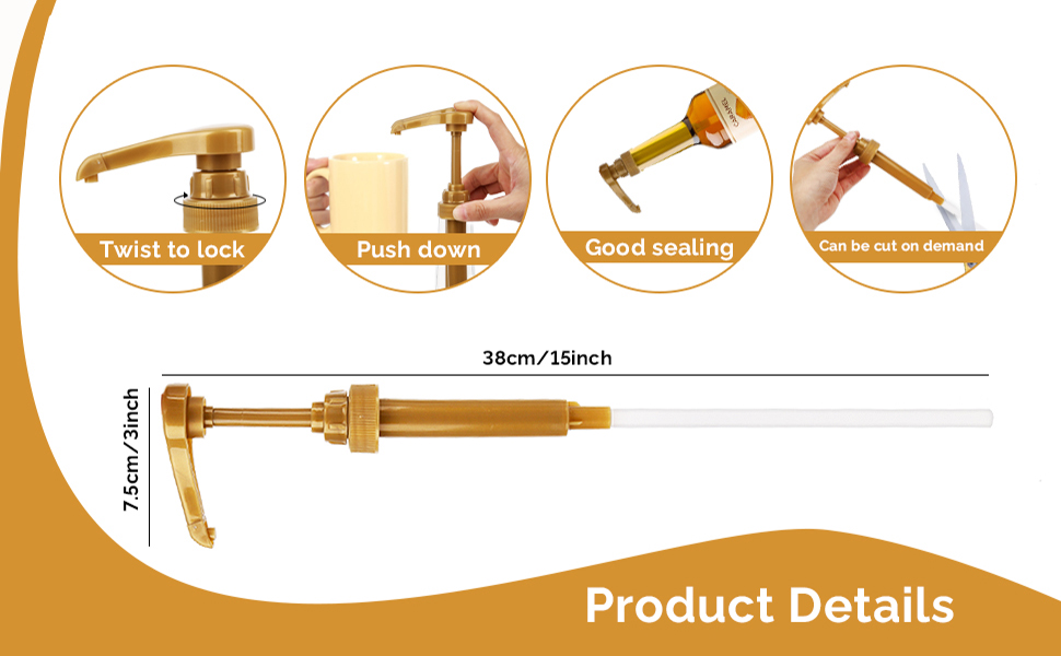 10 Pieces of Syrup Pumps Coffee Syrup Pump Dispenser