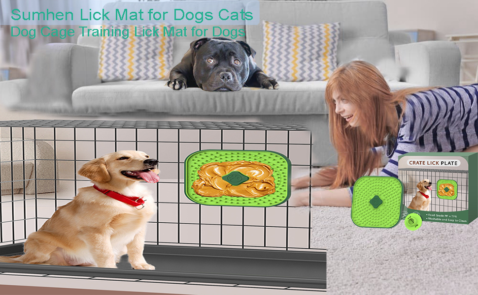 SUMHEN Lick Mats for Dogs, 7.1" Large Size Slow Feeder Dog