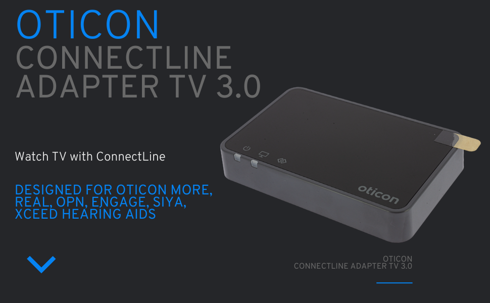 Oticon ConnectLine Adapter TV 3.0, Compatible with Oticon More, Real, Opn, Engage