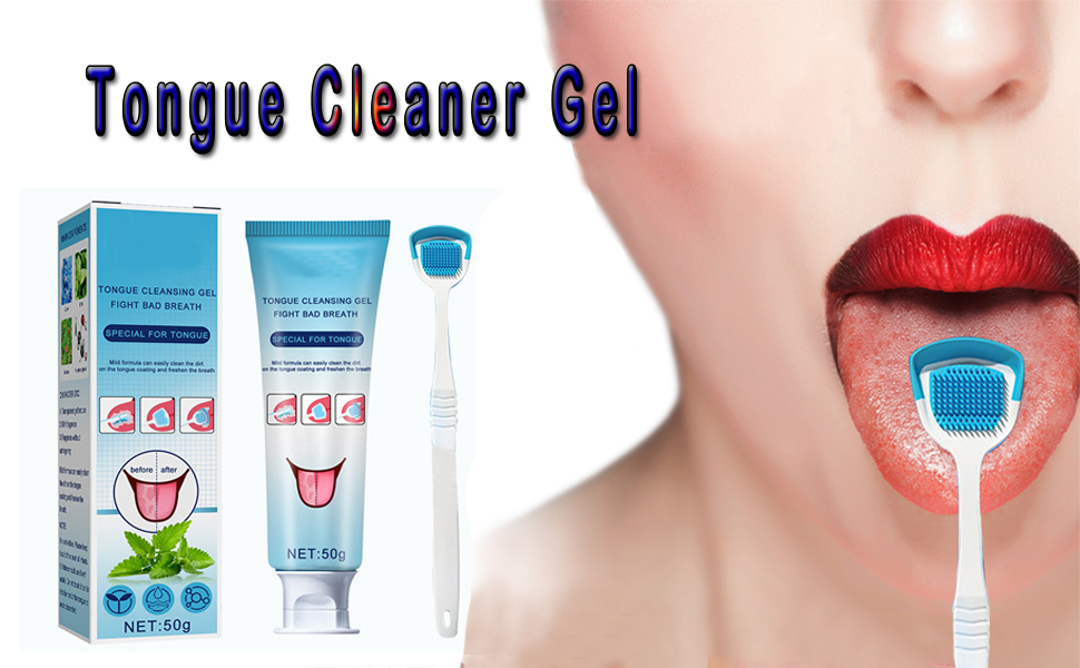 Tongue Cleaner Gel with Tongue Brush, Tongue Scraper Amazon.co.uk