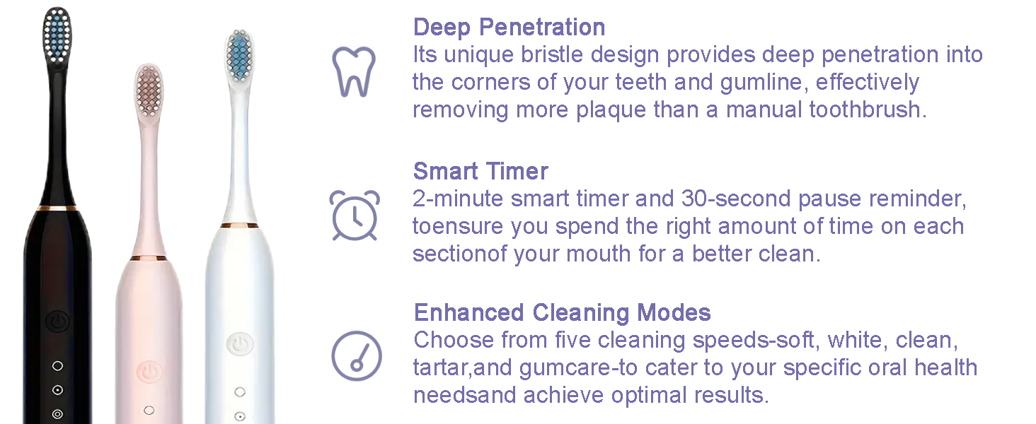 MISTYFRESH Sonic Electronic Toothbrush