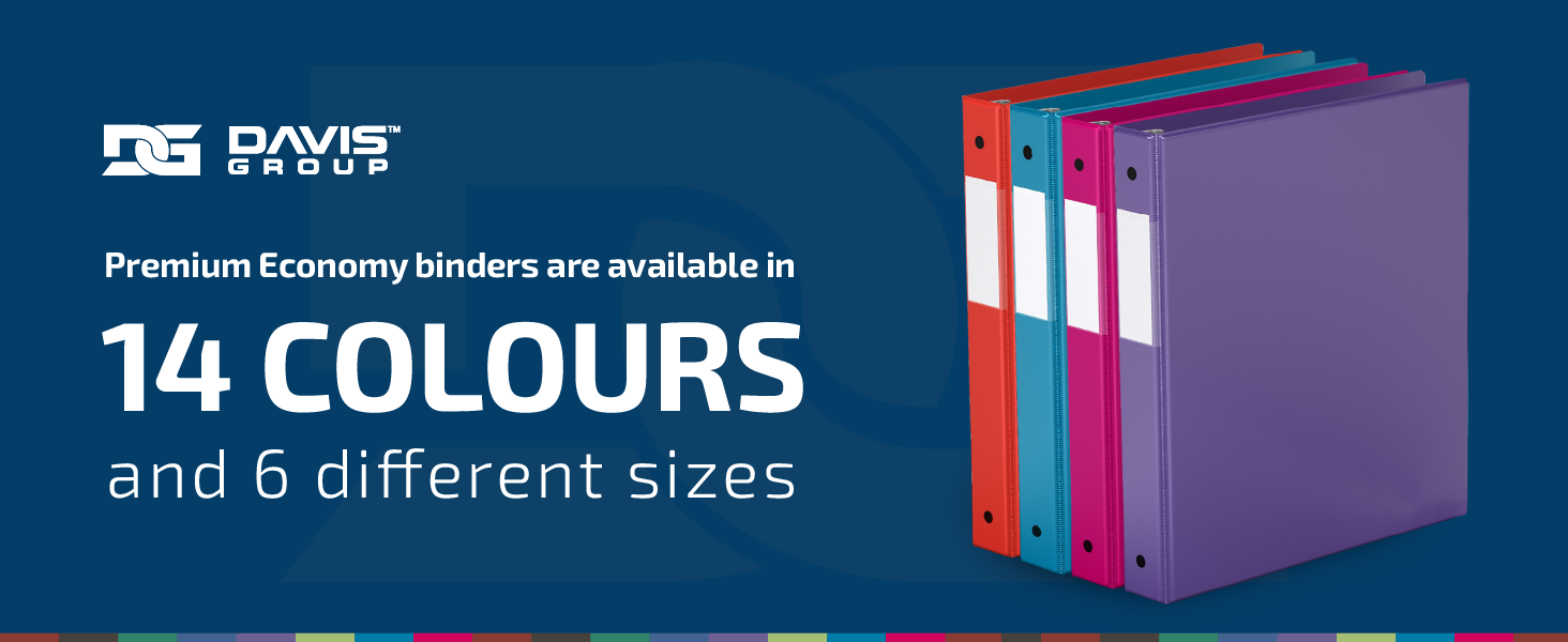 Premium Economy 1.5Inch Binders, 3Ring Binders for School, Office, or Home, Colored Binder