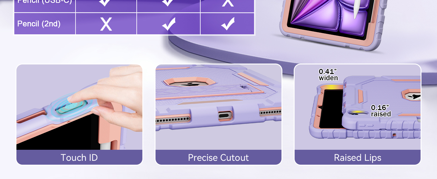 shockproof ipad air m2 case purple