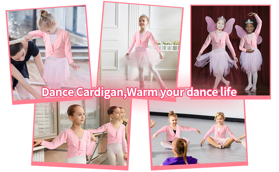 2pcs Girls Ballet Wrap Tops