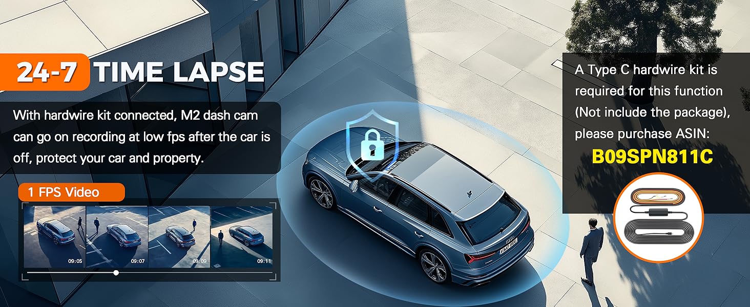 24 Hours Parking Mode- Time Lapse Mode