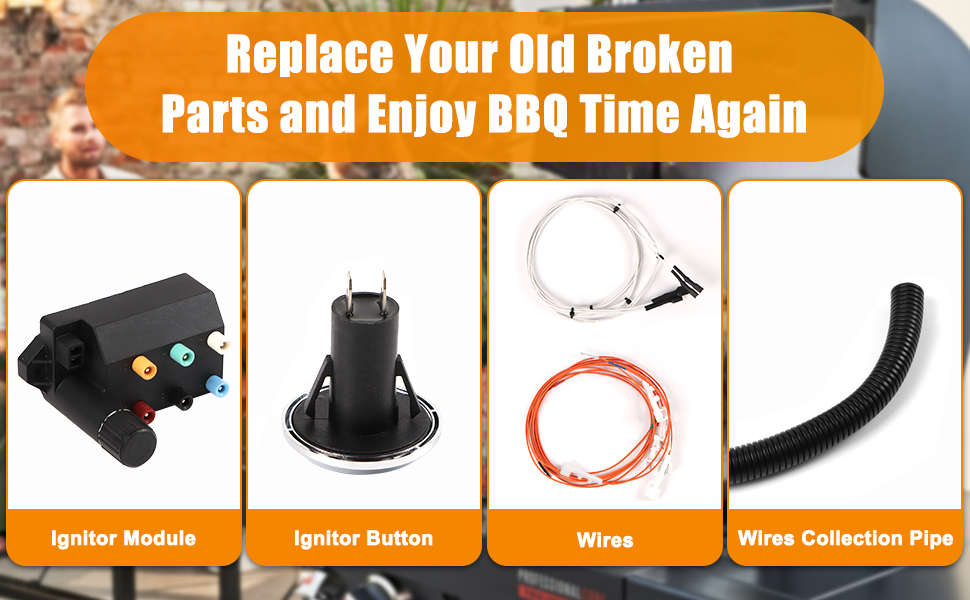 Barbqtime 66356 Grill Igniter Button for Weber Genesis II