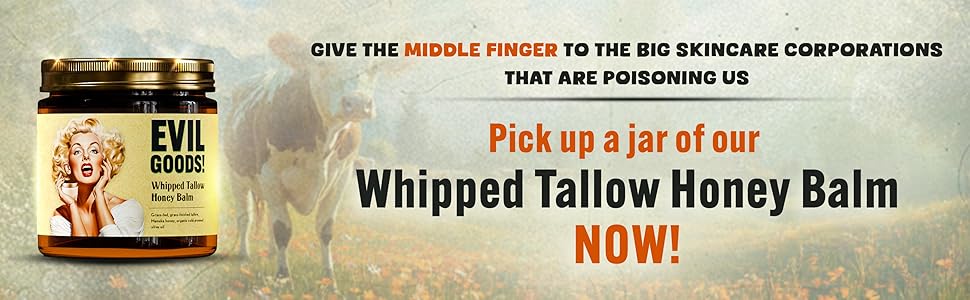 whipped tallow honey balm face skin arms