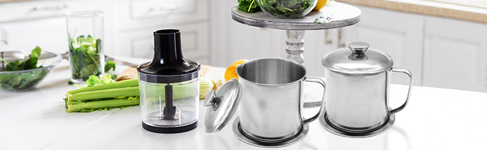 Recipiente de graxa de bacon